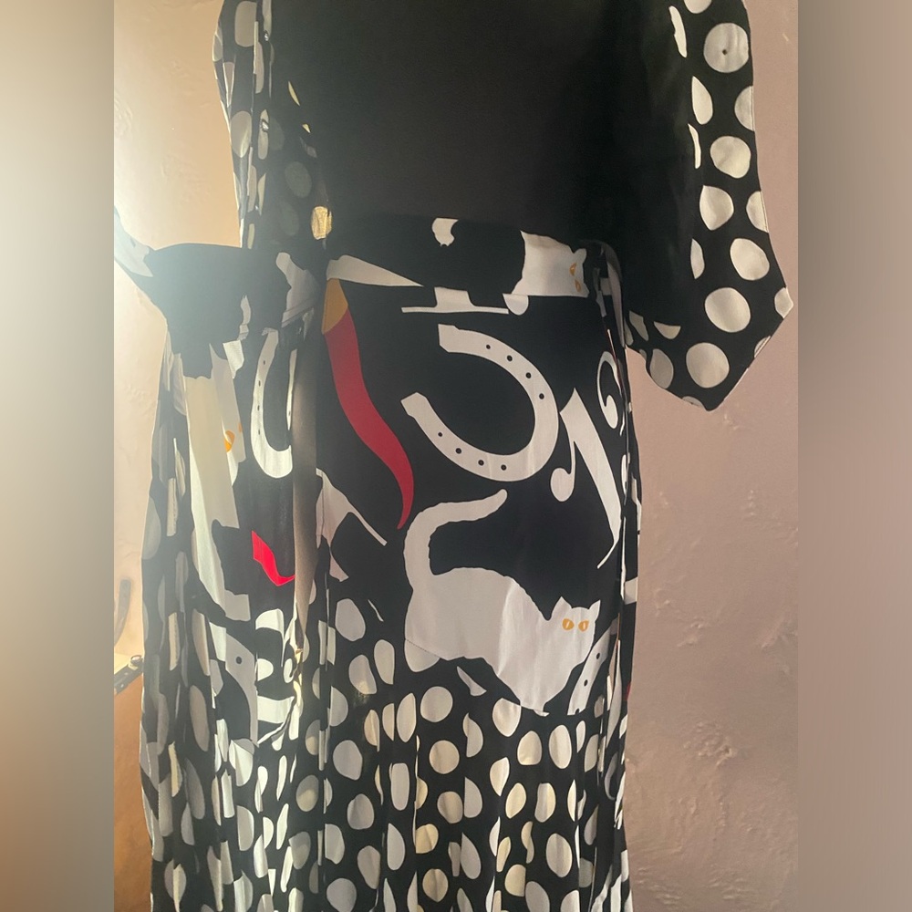 Vintage 90s Moschino Cheap and Chic "Superstition" Polka Dot 2-Piece set - Picture 15 of 16